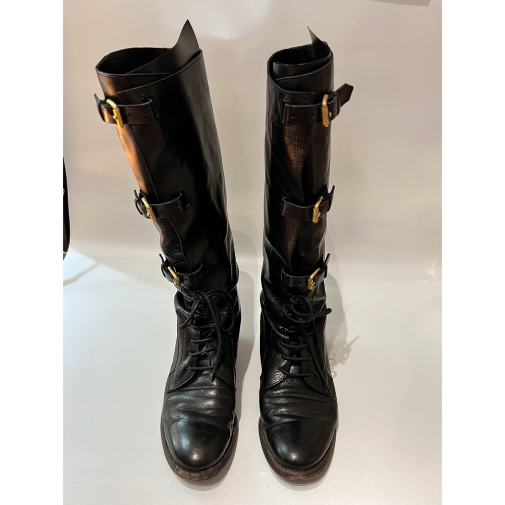 Burberry Knee High Combat Boots